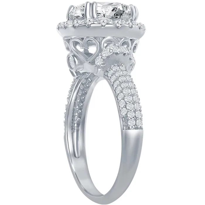 Rings Classic Classic Womens Crown Set Micro Pave CZ Ring W2633