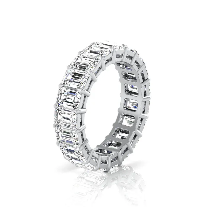 Rings deBebians Emerald Cut Lab Grown Diamond Eternity Ring 665cttw
