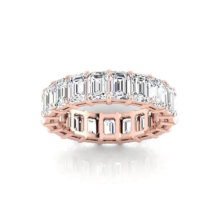 Rings deBebians Emerald Cut Lab Grown Diamond Eternity Ring 665cttw