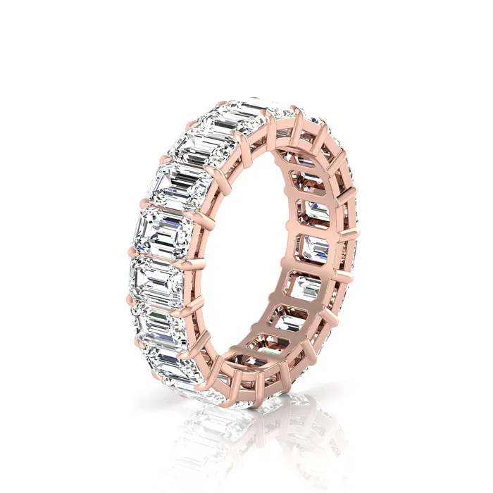 Rings deBebians Emerald Cut Lab Grown Diamond Eternity Ring 665cttw
