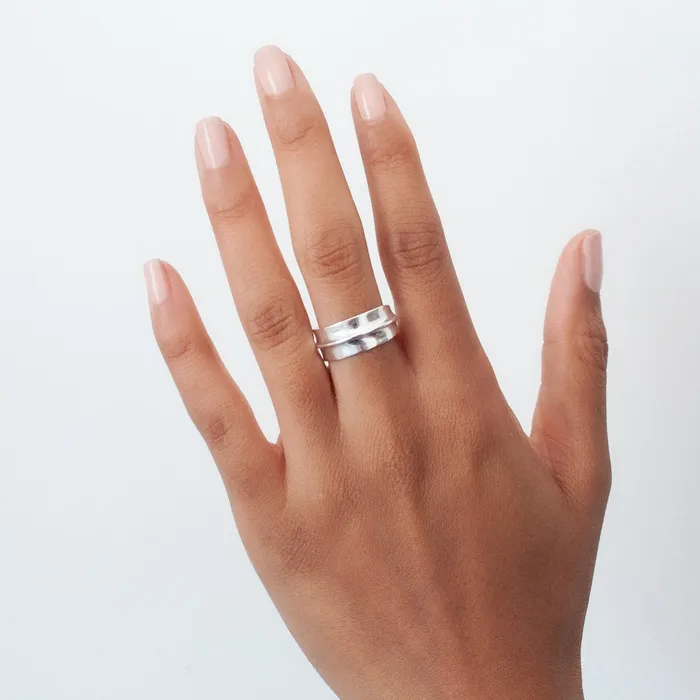 Rings Ladha Sahara Ridge Silver Ring