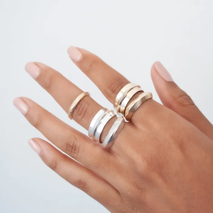 Rings Ladha Sahara Ridge Silver Ring