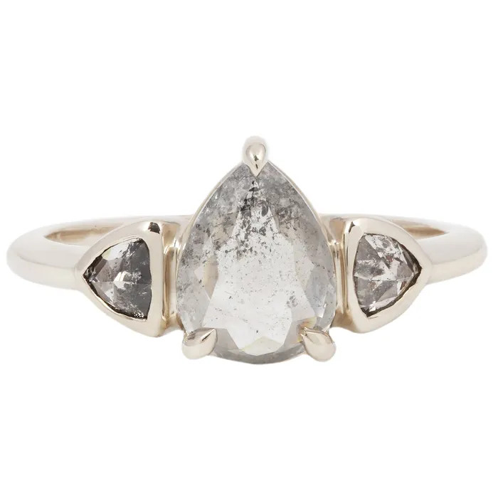 Rings Lunar Peaks Three Diamond Ring Lauren Wolf Jewelry