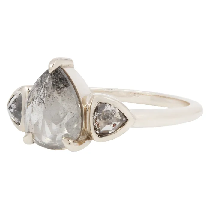 Rings Lunar Peaks Three Diamond Ring Lauren Wolf Jewelry