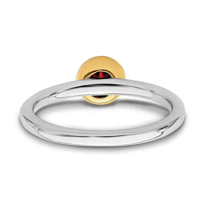 Rings Stackable Expressions Sterling Silver Stackable Expressions wGoldplated Garnet Ring QSK1875 Rings Stackable Expressions Sterling Silver Stackable Expressions wGoldplated Garnet Ring QSK1875