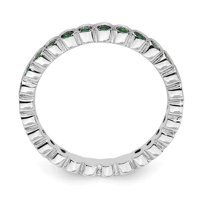 Stackable Expressions Rings Sterling Silver Stackable Expressions Created Emerald Ring QSK366 Stackable Expressions Rings Sterling Silver Stackable Expressions Created Emerald Ring QSK366