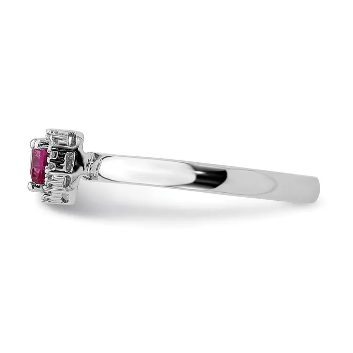 Sterling Silver Stackable Expressions Cr Ruby Heart Diamond Ring QSK344 Stackable Expressions Rings Sterling Silver Stackable Expressions Cr Ruby Heart Diamond Ring QSK344 Stackable Expressions Rings