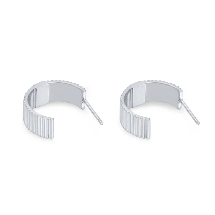 Tessa Open Hoop Cremation Earrings in 14K White Gold closebymejewelry Earrings