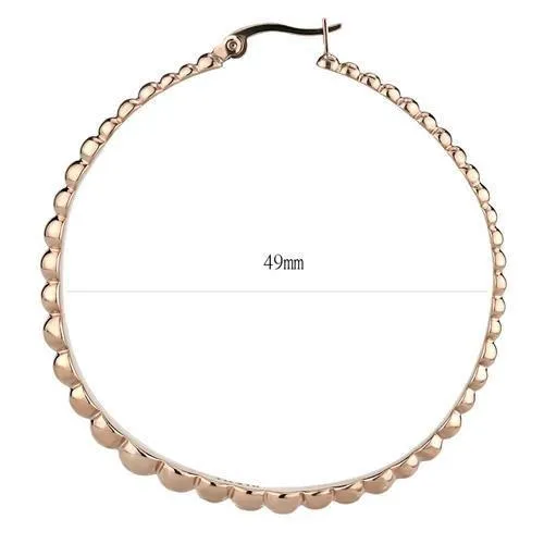 TK3068 IP Rose GoldIon Plating Stainless Steel Earrings with No Stone Alamode Earrings