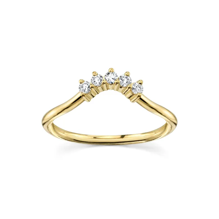 White Diamond Crown Ring Marrow Fine Rings