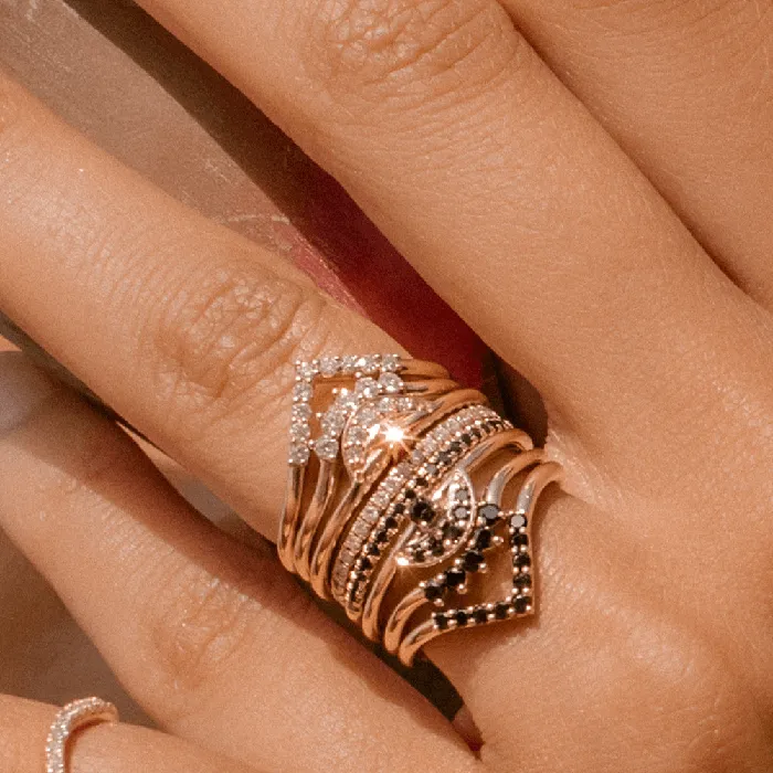 White Diamond Crown Ring Marrow Fine Rings White Diamond Crown Ring Marrow Fine Rings