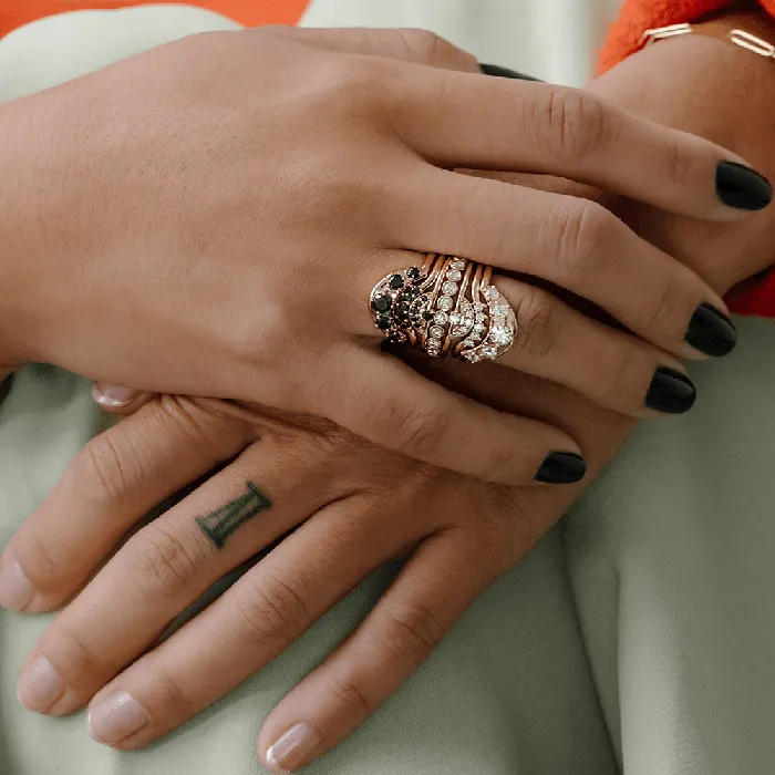 White Diamond Crown Ring Marrow Fine Rings White Diamond Crown Ring Marrow Fine Rings