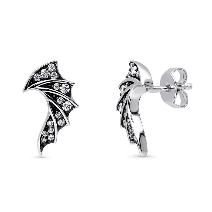 BERRICLE Necklaces Angel Wings CZ Necklace and Earrings in Sterling Silver
