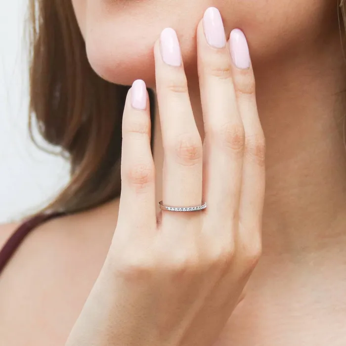 BERRICLE Rings Solitaire 03ct Pear CZ Ring Set in Sterling Silver