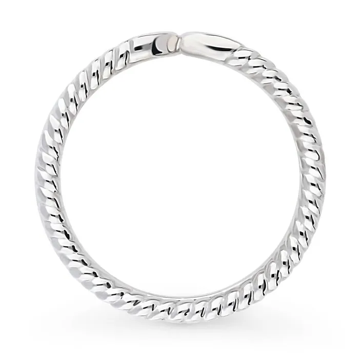 BERRICLE Rings Woven Cable Band in Sterling Silver