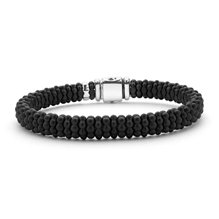 Black Caviar Matte Ceramic Beaded Bracelet 9mm LAGOS Bracelets
