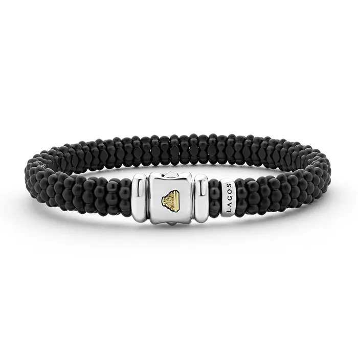 Black Caviar Matte Ceramic Beaded Bracelet 9mm LAGOS Bracelets Black Caviar Matte Ceramic Beaded Bracelet 9mm LAGOS Bracelets