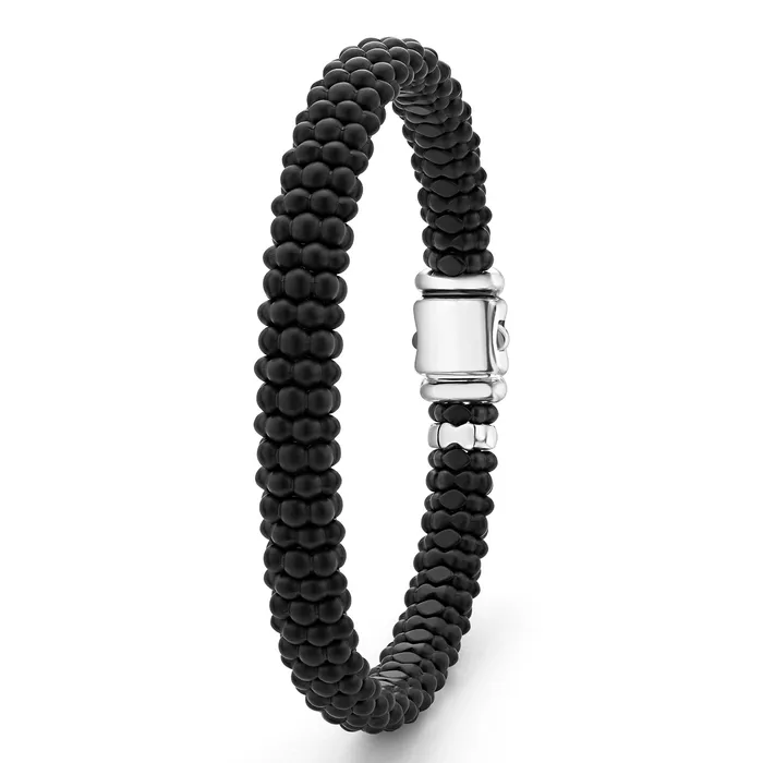 Black Caviar Matte Ceramic Beaded Bracelet 9mm LAGOS Bracelets Black Caviar Matte Ceramic Beaded Bracelet 9mm LAGOS Bracelets