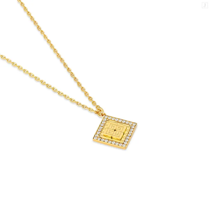 Guy Laroche Eva Ladies Gold Plated Necklace With Crystals Guy Laroche Necklaces