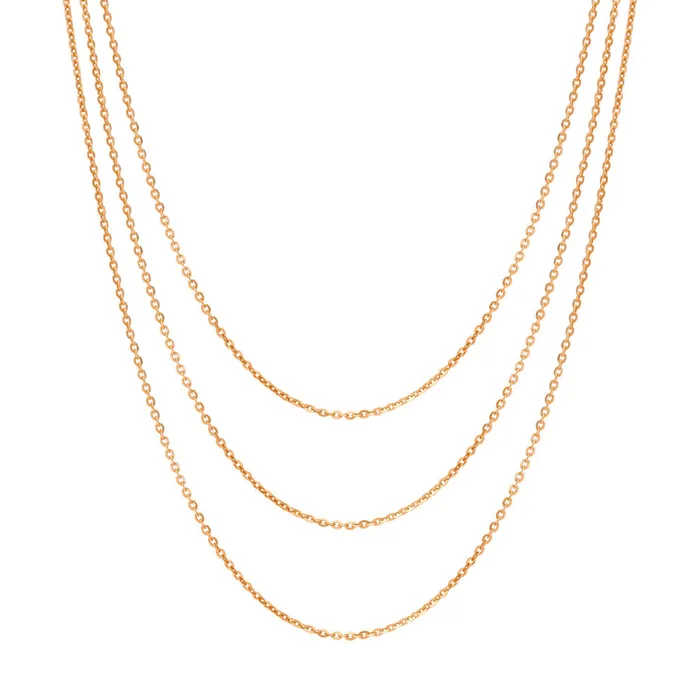 Italian Rolo Chain Necklace in Sterling Silver 3 Piece BERRICLE Necklaces