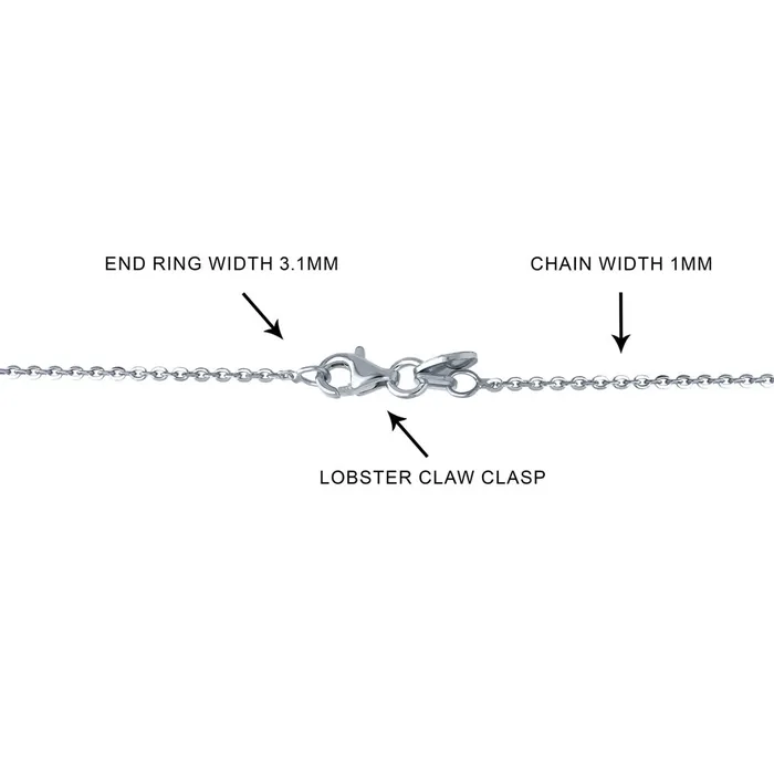 Italian Rolo Chain Necklace in Sterling Silver 3 Piece BERRICLE Necklaces