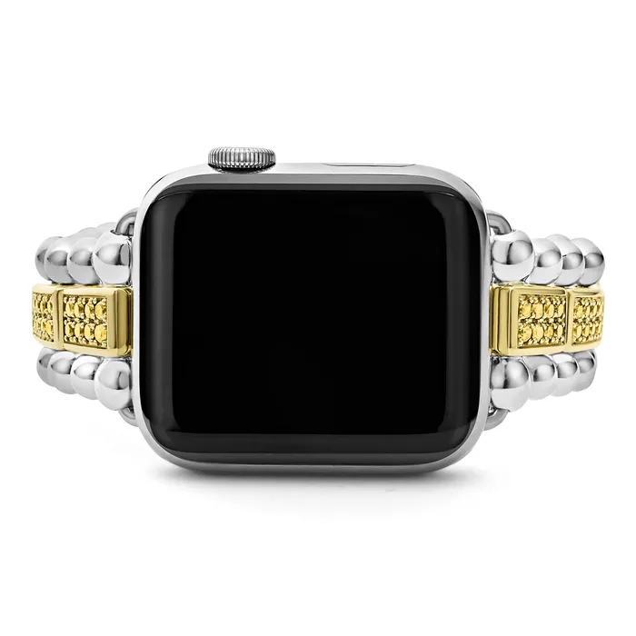 LAGOS Bracelets Smart Caviar 18K Gold and Sterling Silver Yellow Sapphire Watch Bracelet3845mm LAGOS Bracelets Smart Caviar 18K Gold and Sterling Silver Yellow Sapphire Watch Bracelet3845mm