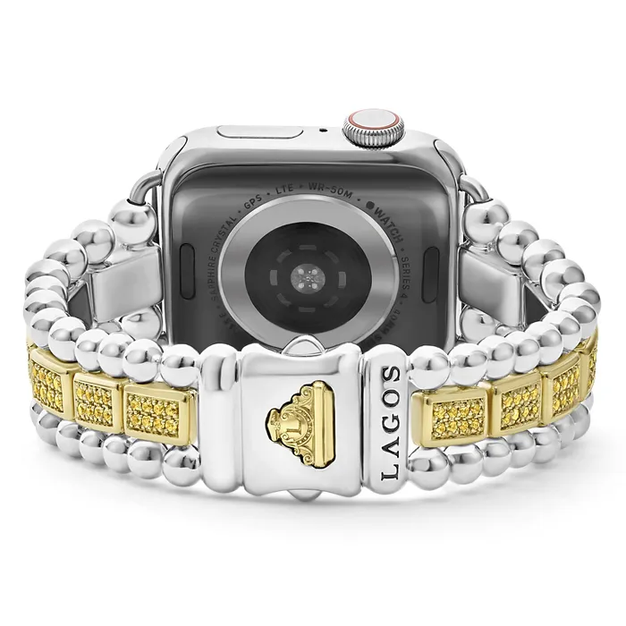 LAGOS Bracelets Smart Caviar 18K Gold and Sterling Silver Yellow Sapphire Watch Bracelet3845mm LAGOS Bracelets Smart Caviar 18K Gold and Sterling Silver Yellow Sapphire Watch Bracelet3845mm