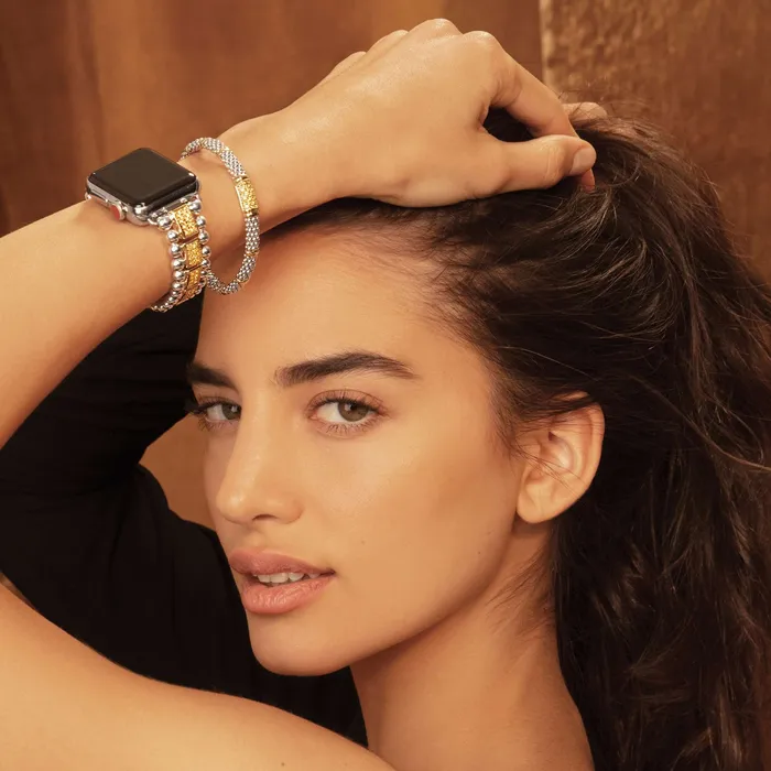 LAGOS Bracelets Smart Caviar 18K Gold and Sterling Silver Yellow Sapphire Watch Bracelet3845mm LAGOS Bracelets Smart Caviar 18K Gold and Sterling Silver Yellow Sapphire Watch Bracelet3845mm