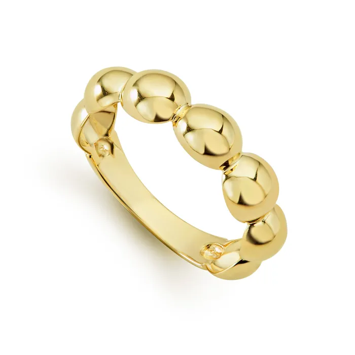 LAGOS Caviar Gold 18K Gold Fluted Ring PreStyled Sets