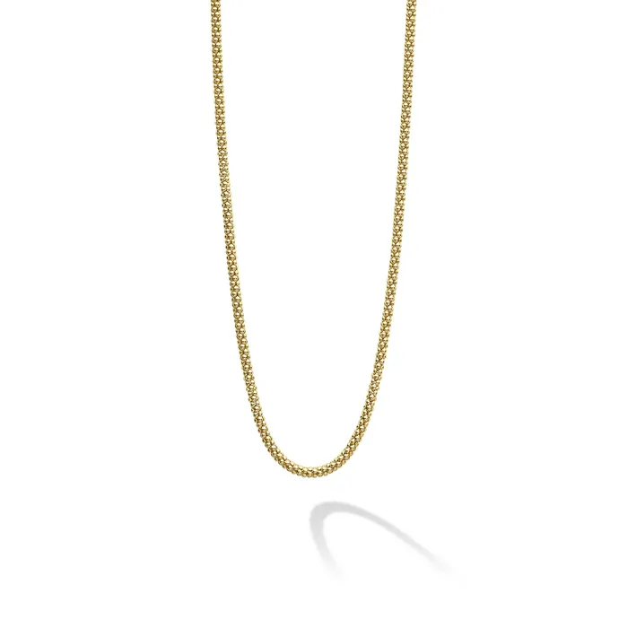 Necklaces Anthem 18K Gold Caviar Chain Necklace 2mm LAGOS
