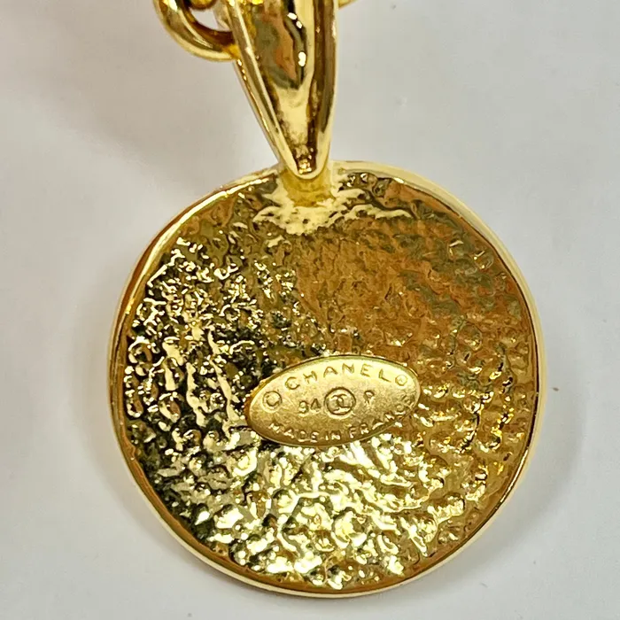 Necklaces Chanel Chanel 1994 Goldtone Chain Link Pendant Necklace