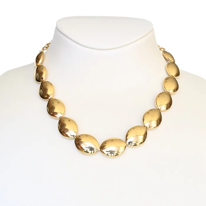 Necklaces Esprit Esprit Necklace Ip Gold Color With Oval Design Stainless Steel