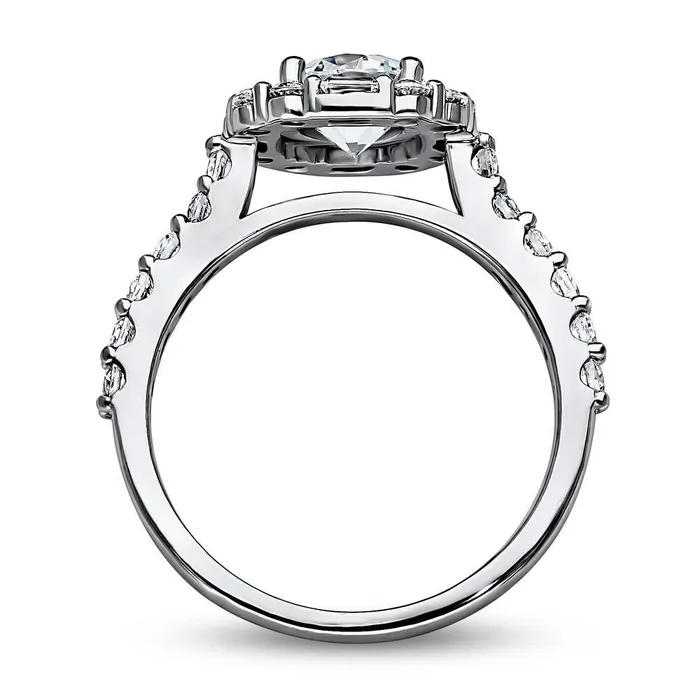 Rings BERRICLE Halo Art Deco CZ Ring in Sterling Silver