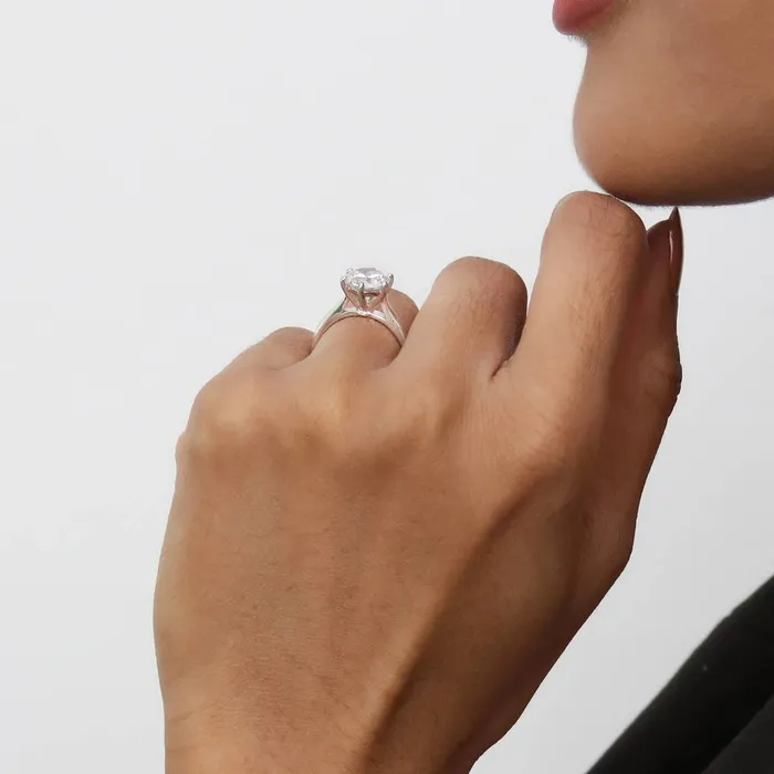 Rings BERRICLE Milgrain Solitaire 2ct CZ Ring Set in Sterling Silver