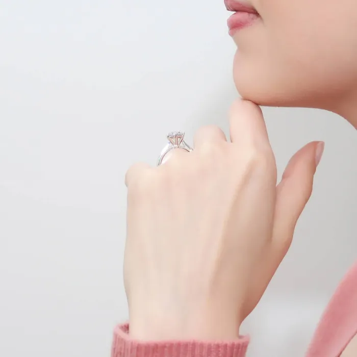 Rings BERRICLE Milgrain Solitaire 2ct CZ Ring Set in Sterling Silver