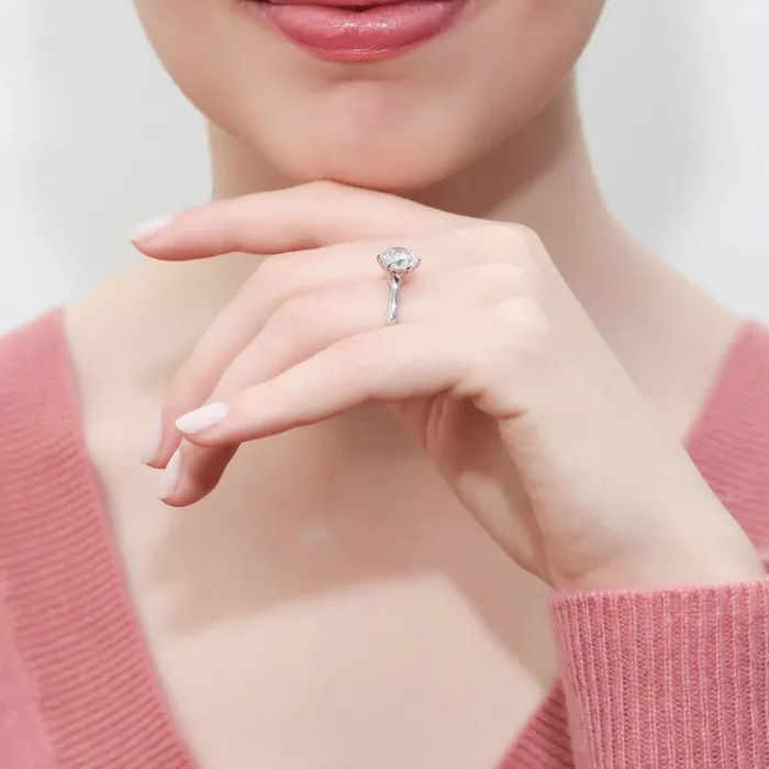 Rings BERRICLE Milgrain Solitaire 2ct CZ Ring Set in Sterling Silver