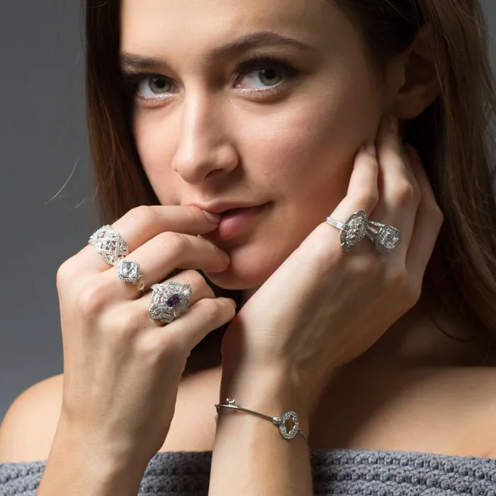 Rings Navette Art Deco CZ Ring in Sterling Silver BERRICLE