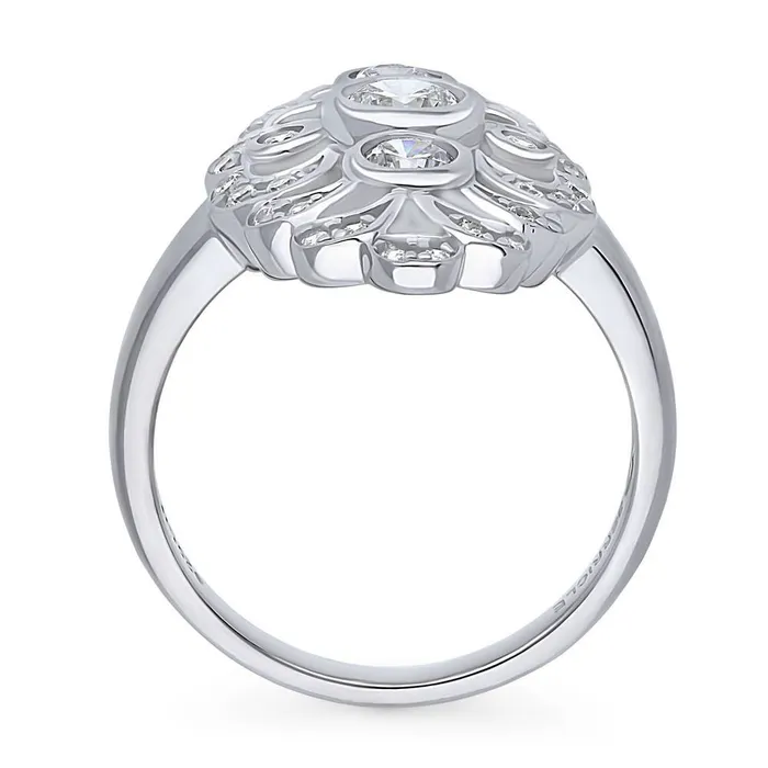 Rings Navette Art Deco CZ Ring in Sterling Silver BERRICLE