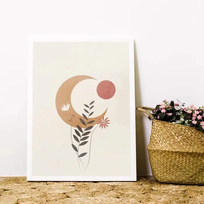 WickedAF Moon Boho Design Wall Art Necklaces