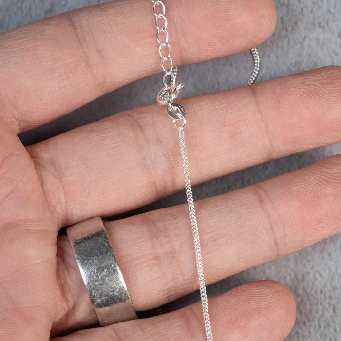 1mm Adjustable Sterling Silver 925 Chain 20 InnerVision Crystals Rings