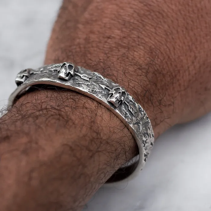 Bracelets 3 DEAD MEN BRACELET 925 STERLING SILVER Jess Zabala Jewelry