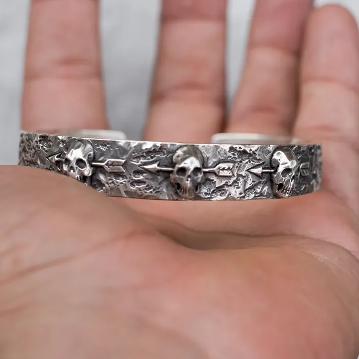 Bracelets 3 DEAD MEN BRACELET 925 STERLING SILVER Jess Zabala Jewelry