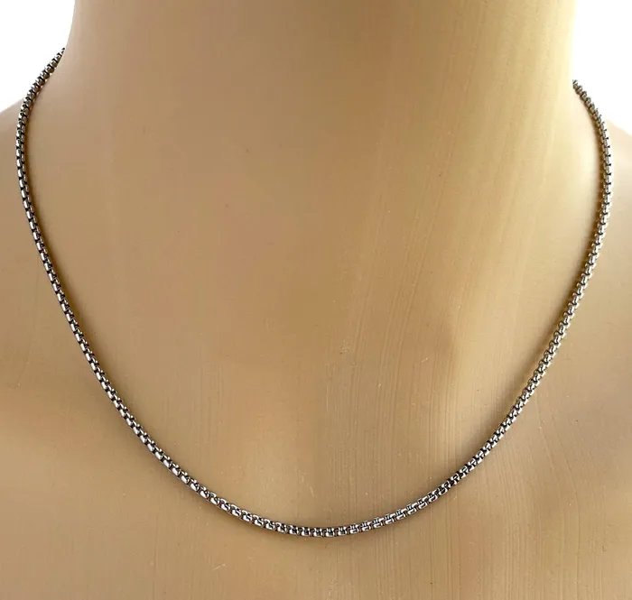 Captive Collars Necklaces Box Chain Necklace 3mm