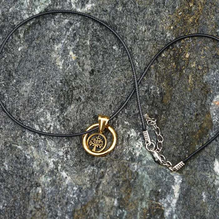 Captive Collars Necklaces Gold Tree of Life On Wax Cord