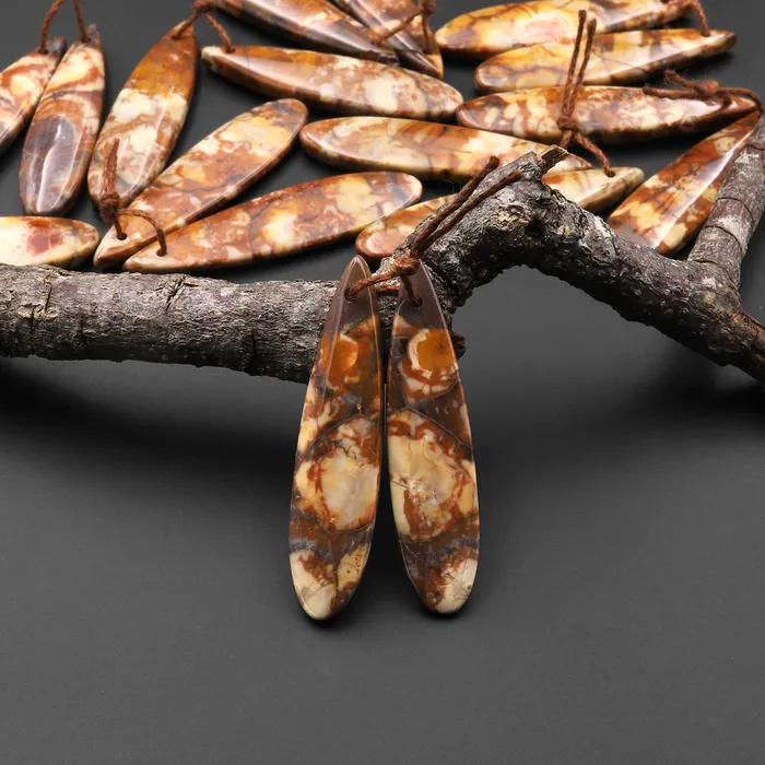 Earrings Intrinsic Trading Natural Birds Eye Rhyolite Aka Orbicular Jasper Teardrop Earrings Drilled Matched Gemstone Bead Pair Earrings Intrinsic Trading Natural Birds Eye Rhyolite Aka Orbicular Jasper Teardrop Earrings Drilled Matched Gemstone Bead Pair
