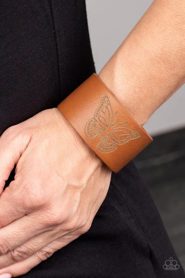 Flirty Flutter Brown Leather Paparazzi Bracelet All Eyes On U Jewelry Paparazzi Accessories Bracelets Flirty Flutter Brown Leather Paparazzi Bracelet All Eyes On U Jewelry Paparazzi Accessories Bracelets