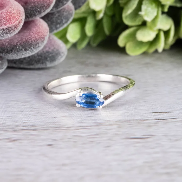 InnerVision Crystals Kyanite Ring 5x3mm Size 8 925 Silver Rings