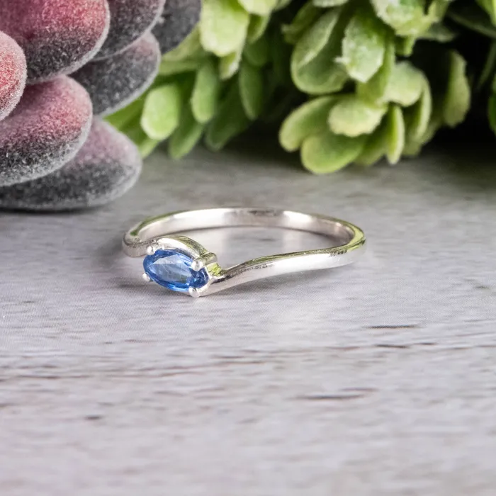 InnerVision Crystals Kyanite Ring 5x3mm Size 8 925 Silver Rings