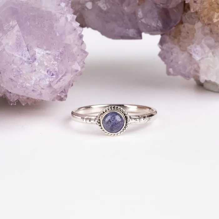 InnerVision Crystals Rings Tanzanite Ring 5mm Size 9 925 Silver