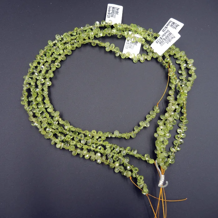 Intrinsic Trading Earrings A Grade Natural Peridot Faceted Small Teardrop Pear Beads 6mm 7mm Gemmy Sparkling Real Genuine Green Gemstone Earring Beads 16 Strand